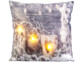 3 coussins déco de Noël à LED, fonctionnement à piles, 45 x 45 cm