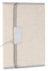 Panneau infrarouge compact replié en lin gris/beige avec câble d'alimentation gris branché