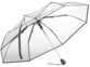 2 parapluies automatiques Ø 100 cm avec armature en fibre de verre - Transparent