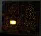 Tableau lumineux à LED lumière vacillante "Magie de Noël" 40 x 30 cm