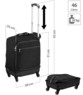 bagage valise en toile souple avec roulettes et trolley depliable capacité 46 litres compatible avion