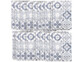 20 autocollants décoratifs 3D - 29,5 x 19,5 cm - Carreau de ciment bleu