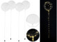 4 ballons transparents Ø env. 20 cm avec guirlande à 40 LED -Blanc chaud