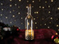 Bouteille de vin décorative avec bougie LED vacillante - Flocon