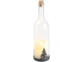 Bouteille de vin décorative avec bougie LED vacillante - Sapin