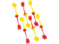 Cible magnétique Ø 40 cm avec 12 fléchettes rouges et jaunes
