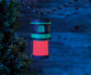 Mise en situation de la lanterne Lunartec suspendue en mode plafonnier à éclairage rouge