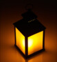 Lanterne à LED effet flamme avec minuteur - Noir