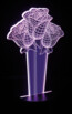 Motif 3D pour socle lumineux LS-7.3D - Roses