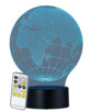 Socle lumineux décoratif à LED "LS-7.3D" - Motif Globe
