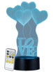 Socle lumineux décoratif à LED "LS-7.3D" - Motif Love