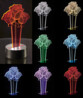 Socle lumineux décoratif à LED "LS-7.3D" - Motif Roses