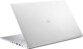 Vue arrière de l'ordinateur portable à claper Asus Vivobook S17 à moitié fermé avec vue sur ses connecteurs de droite : 2 ports USB-A, port USB-C, prise casque, lecteur de carte MicroSD et prise d'alimentation pour chargeur secteur