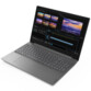 PC portable Lenovo 82C3001WFR coloris gris ouvert avec utilisation d'un logiciel de retouche photo sur son écran LED Full HD 15,6"