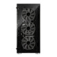 Face avant du châssis noir du PC gaming avec 3 ventilateurs