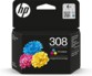 Cartouche d'encre originale HP 308 tricolore