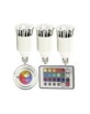 3 Ampoules LED multicolore RVB E14 avec télécommande