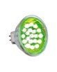 Ampoule 20 LED GU5.3 vert