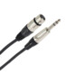 cable audio xlr vers jack 6.35 mm connecteurs metal pour microphone