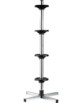 Support de rangement 1 m en acier, aluminium et plastique pour 4 pneus avec cales pour stockage pratique et sûr, avec pied de support en croix