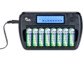 Chargeur d'accu avec fonction refresh protection contre la surcharge et minuteur de sécurite et 8 piles AA en charges