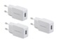 3 chargeurs secteur USB compacts 5 V - 2 A - 10 W
