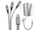 Câble de chargement 3 en 1 : compatible Micro-USB, USB-C, Lightning - 30 cm Callstel