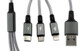 Vue d'ensemble sur les 4 connecteurs du câble de chargement USB 3 en 1