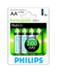 Philips Accus Nimh Type Aa, 2 100 Mah - Lot de 4