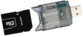 Lecteur de cartes SD SDHC MMC sous forme de clé USB 2.0 par C-Enter avec carte SD et Micro SD