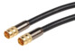Cable antenne coaxial avec fiche f droit male male dorés haute performance auvisio 1m