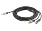 cable audio cinch male vers jack 3,5mm mâle connecteurs dorés 24 carats cable en cuivre double blindage 3 m