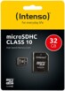 Carte mémoire microSDHC 32 Go, Classe 10, adaptateur SD