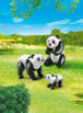 14 pandas avec 7 bébés pandas n°6652 