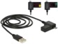 Adaptateur USB - Micro USB avec indicateur V/A Delock 83569 - 1m