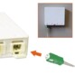 Branchez le connecteur vert de votre câble de fibre optique à votre prise terminale optique (PTO). 