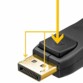 Les clips de verrouillage du câble DisplayPort 1.4 de la marque Goobay.