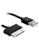Câble USB chargement/synchronisation pour Samsung Galaxy Tab noir