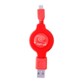 Câble USB vers Micro-USB rétractable rouge.