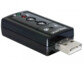 carte son externe usb 2.0 7.1 delock 61645 avec prise casque et micro