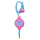 Écouteurs intra-auriculaires rétractables sport - Bleu/Rose