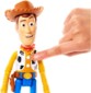 Le bouton sur le torse de la figurine Woody, qui permet des déclencher les sons et phrases.