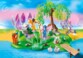 L'île aux fées Playmobil Fairies avec ses plantes, ses animaux et ses éléments de décor féériques.
