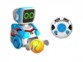 Robot Kickabot Silverlit bleu avec télécommande.