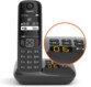 Téléphone fixe Gigaset AS690A Solo noir avec répondeur intégré.