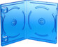 Boîtier double en plastique coloris bleu transparent pour deux jeux PlayStation 4/5 de la marque EasyPack