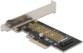 Carte PCIe Low Profile pour disque dur SSD M.2 NVMe 2280, 2260, 2242 et 2230 avec clé M ou clé B+M 80 mm