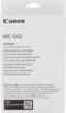 Cartouche d'entretien MC-G02 de la marque Canon dans son emballage cartonné blanc avec spécifications techniques noires en plusieurs langues