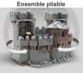 Château de Winterfell à construire avec ensemble pliable