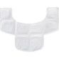 Chauffe-nuque coloris blanc en tissu et matériaux naturels avec huit chambres à air chauffantes à coller sur les épaules, la nuque et le haut du dos